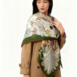 Repliche Perfette Hermès Rare Treasures Fazzoletto in cashmere reversibile 140 04 Imitazioni False Online