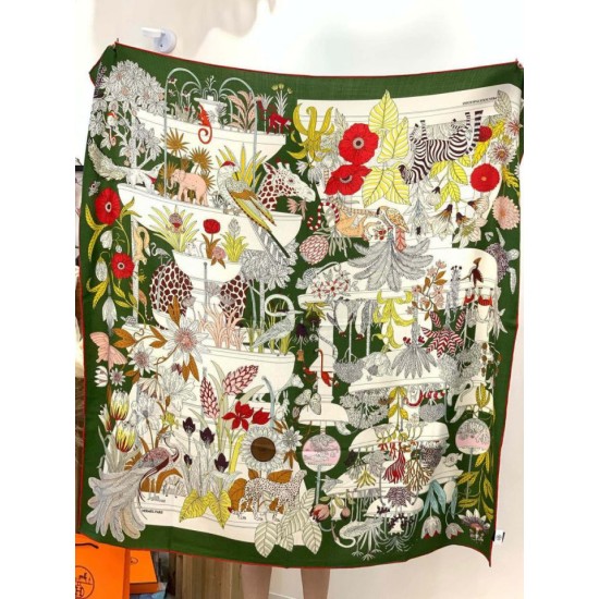 Repliche Perfette Hermès Rare Treasures Fazzoletto in cashmere reversibile 140 04 Imitazioni False Online