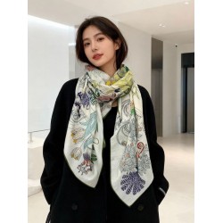 Repliche Perfette Hermès Rare Treasures Fazzoletto in cashmere reversibile 140 05 Imitazioni False Online