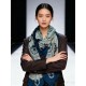 Repliche Perfette Hermès Rare Treasures Fazzoletto in cashmere reversibile 140 Blu Imitazioni False Online