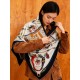 Repliche Perfette Hermès Rare Treasures Fazzoletto in cashmere reversibile 140 Nero Imitazioni False Online