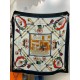 Repliche Perfette Hermès Rare Treasures Fazzoletto in cashmere reversibile 140 Nero Imitazioni False Online