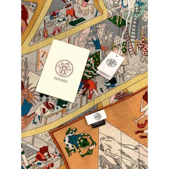Repliche Perfette Hermès Equestrian Academy Velluto reversibile Scialle 140 01 Imitazioni False Online