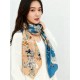 Repliche Perfette Hermès Equestrian Academy Scialle in velluto reversibile 140 Blu Imitazioni False Online