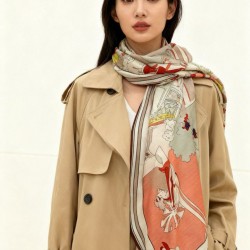 Repliche Perfette Sciarpa in seta Hermès Starry Night Chorus e fazzoletto quadrato in cashmere 140 01 Imitazioni False Online