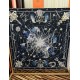 Repliche Perfette Sciarpa in seta Hermès Starry Night Chorus e fazzoletto quadrato in cashmere 140 03 Imitazioni False Online