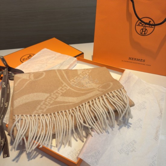 Repliche Perfette Sciarpa classica in lana d'agnello Hermès 30 x 200 03 Imitazioni False Online