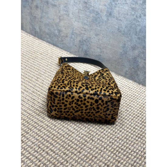 Replica Perfetta Borsa a tracolla YSL Saint Laurent Le 5 à 7 piccola/media cavallino con stampa leopardata Imitazioni Fake