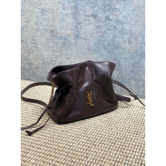 Replica Perfetta Borsa a tracolla YSL Saint Laurent Jamie Caffè Imitazioni Fake