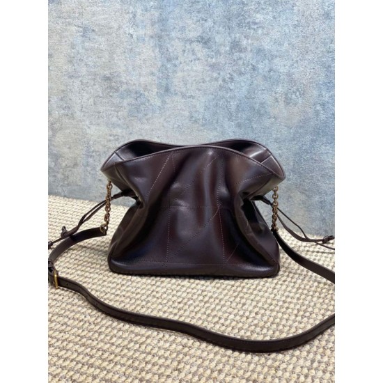 Replica Perfetta Borsa a tracolla YSL Saint Laurent Jamie Caffè Imitazioni Fake