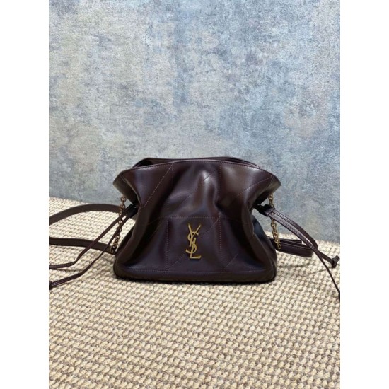 Replica Perfetta Borsa a tracolla YSL Saint Laurent Jamie Caffè Imitazioni Fake