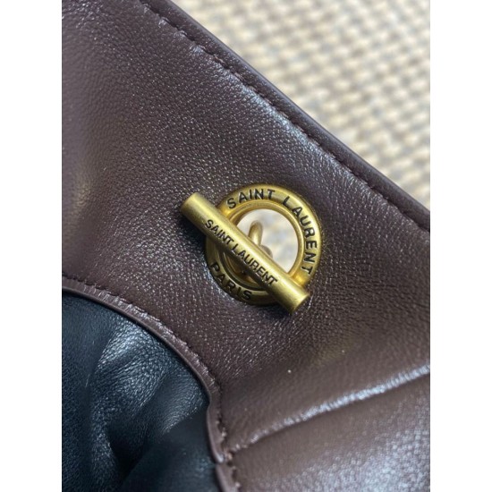 Replica Perfetta Borsa a tracolla YSL Saint Laurent Jamie Caffè Imitazioni Fake