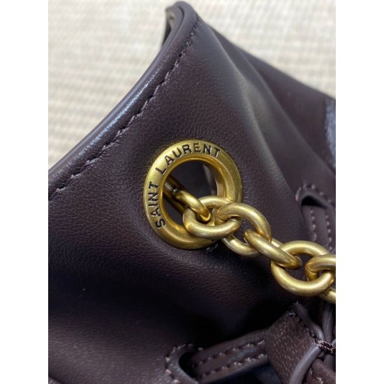 Replica Perfetta Borsa a tracolla YSL Saint Laurent Jamie Caffè Imitazioni Fake