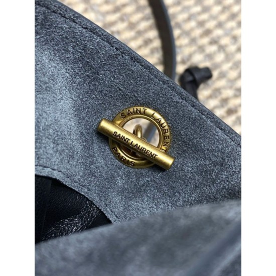 Replica Perfetta Borsa a tracolla YSL Saint Laurent Jamie pelle scamosciata Grigio Imitazioni Fake