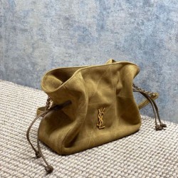 Replica Perfetta Borsa a tracolla YSL Saint Laurent Jamie pelle scamosciata Foglia d'oro Imitazioni Fake