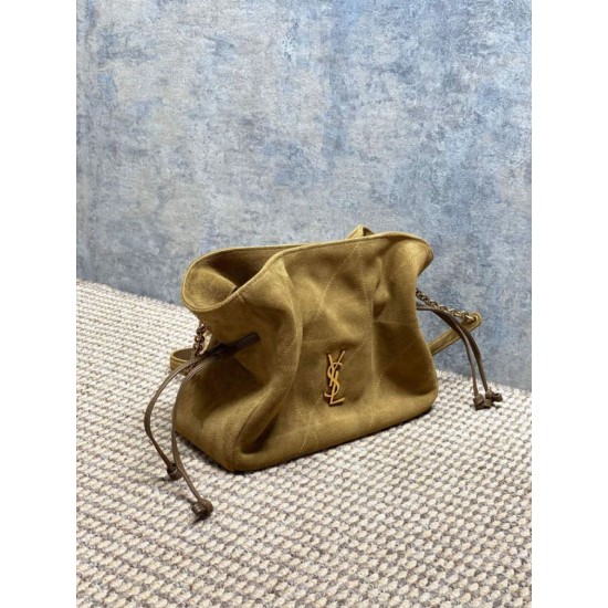 Replica Perfetta Borsa a tracolla YSL Saint Laurent Jamie pelle scamosciata Foglia d'oro Imitazioni Fake