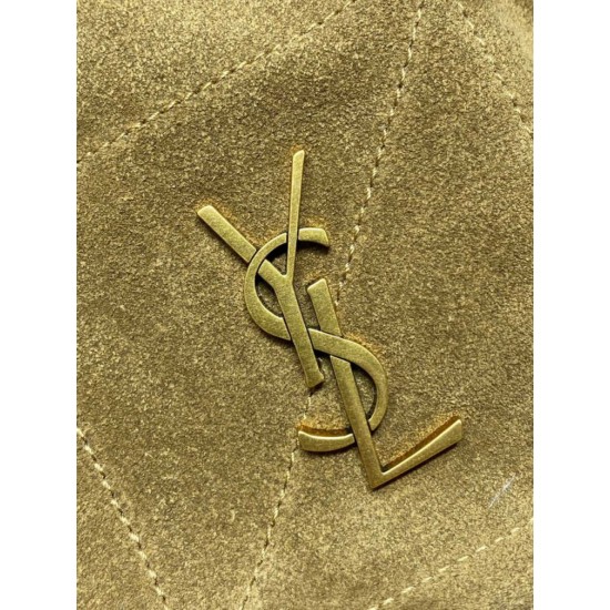 Replica Perfetta Borsa a tracolla YSL Saint Laurent Jamie pelle scamosciata Foglia d'oro Imitazioni Fake