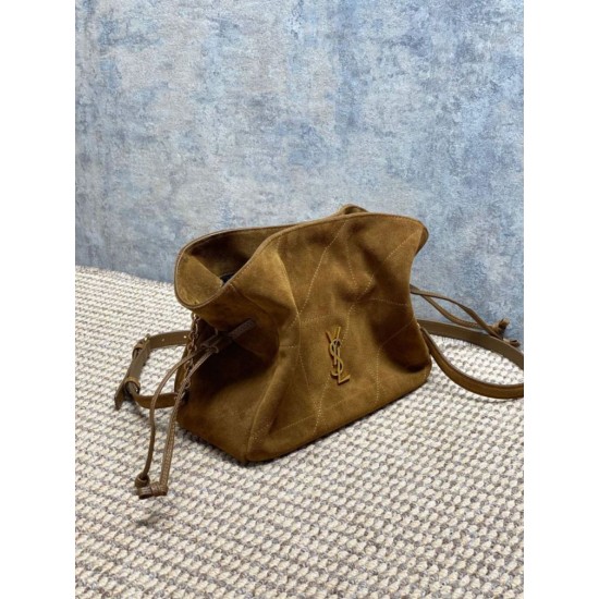 Replica Perfetta Borsa a tracolla YSL Saint Laurent Jamie pelle scamosciata Caramello Imitazioni Fake