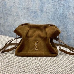 Replica Perfetta Borsa a tracolla YSL Saint Laurent Jamie pelle scamosciata Caramello Imitazioni Fake