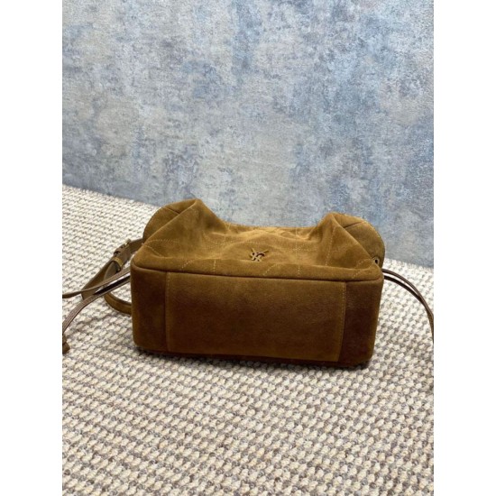 Replica Perfetta Borsa a tracolla YSL Saint Laurent Jamie pelle scamosciata Caramello Imitazioni Fake