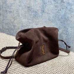 Replica Perfetta Borsa a tracolla YSL Saint Laurent Jamie pelle scamosciata Caffè Imitazioni Fake