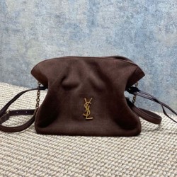 Replica Perfetta Borsa a tracolla YSL Saint Laurent Jamie pelle scamosciata Caffè Imitazioni Fake