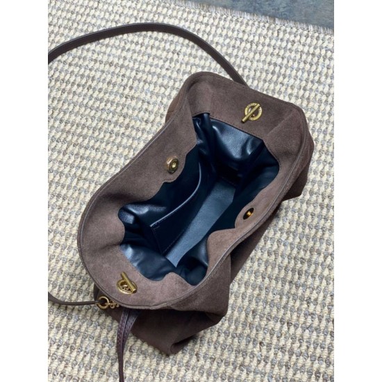 Replica Perfetta Borsa a tracolla YSL Saint Laurent Jamie pelle scamosciata Caffè Imitazioni Fake
