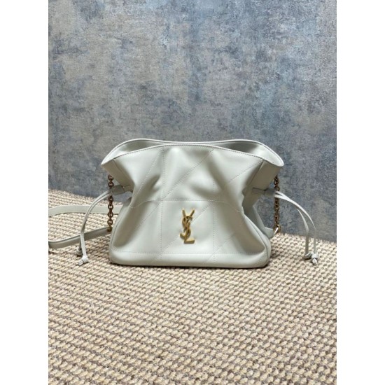 Replica Perfetta Borsa a tracolla YSL Saint Laurent Jamie Bianco Imitazioni Fake