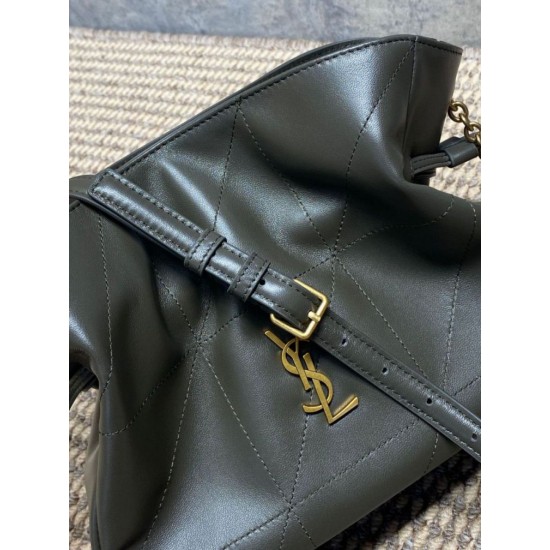 Replica Perfetta Borsa a tracolla YSL Saint Laurent Jamie Verde muschio Imitazioni Fake