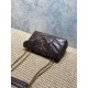 Replica Perfetta Borsa a tracolla YSL Saint Laurent Mini Loulou Puffer Caffè Imitazioni Fake