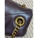 Replica Perfetta Borsa a tracolla YSL Saint Laurent media Loulou Puffer Caffè Imitazioni Fake