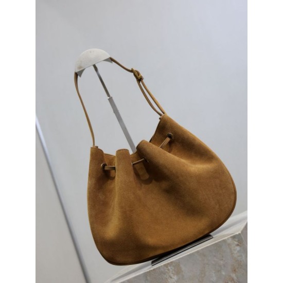Replica Perfetta Borsa a mano piccola Hobo PARIS VII YSL Saint Laurent pelle scamosciata giallo Imitazioni Fake