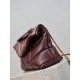 Replica Perfetta Borsa a tracolla piccola Loulou puffer YSL Saint Laurentnappa Maroon Imitazioni Fake