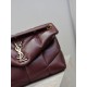 Replica Perfetta Borsa a tracolla piccola Loulou puffer YSL Saint Laurentnappa Maroon Imitazioni Fake