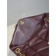 Replica Perfetta Borsa a tracolla piccola Loulou puffer YSL Saint Laurentnappa Maroon Imitazioni Fake