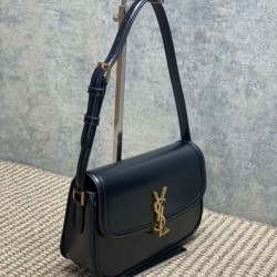 Replica Perfetta Borsa a tracolla media YSL Saint Laurent Solferino Box Nero Imitazioni Fake