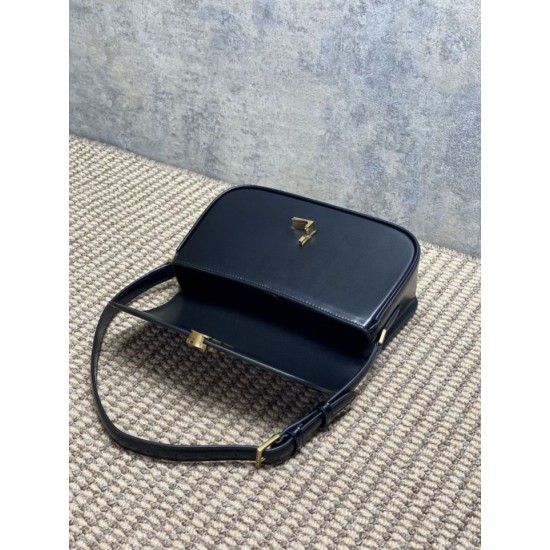Replica Perfetta Borsa a tracolla media YSL Saint Laurent Solferino Box Nero Imitazioni Fake