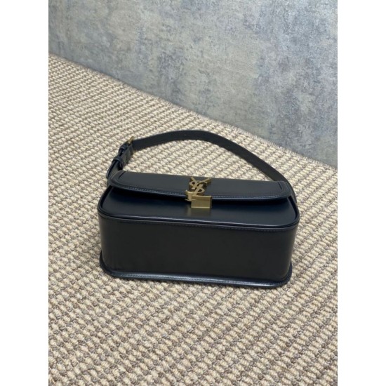 Replica Perfetta Borsa a tracolla media YSL Saint Laurent Solferino Box Nero Imitazioni Fake