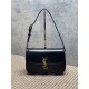 Replica Perfetta Borsa a tracolla media YSL Saint Laurent Solferino Box Nero Imitazioni Fake