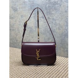 Replica Perfetta Borsa a tracolla media YSL Saint Laurent Solferino Box bordeaux Imitazioni Fake