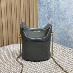 Replica Perfetta Borsa a secchiello mini Gaby YSL Saint Laurent Verde muschio Imitazioni Fake