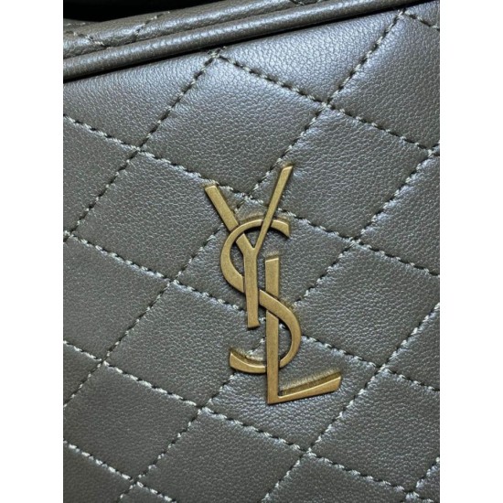 Replica Perfetta Borsa a secchiello mini Gaby YSL Saint Laurent Verde muschio Imitazioni Fake