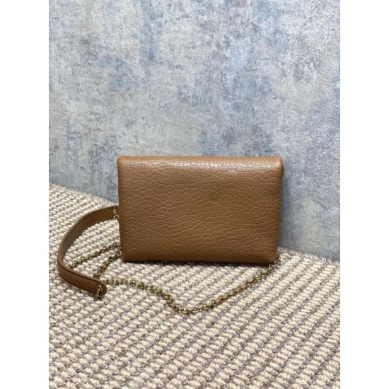Repliche Borsa a tracolla classica Calypso Mini YSL Saint Laurent con catena Marrone False Outlet Online Replica Perfetta Borsa a tracolla classica Calypso Mini YSL Saint Laurent con catena Marrone Imitazioni Fake