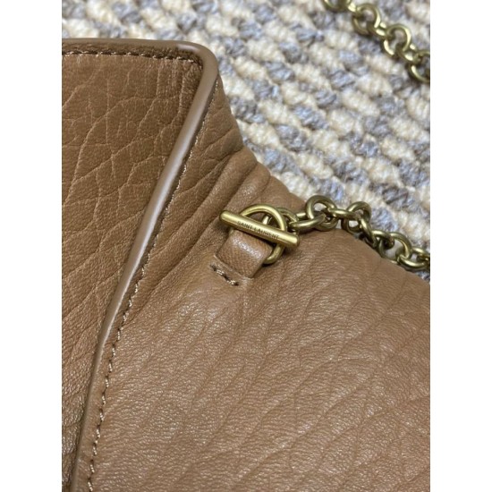 Repliche Borsa a tracolla classica Calypso Mini YSL Saint Laurent con catena Marrone False Outlet Online Replica Perfetta Borsa a tracolla classica Calypso Mini YSL Saint Laurent con catena Marrone Imitazioni Fake