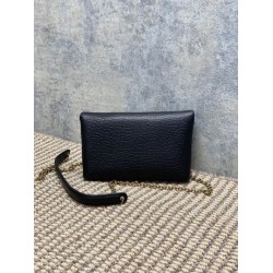 Replica Perfetta Borsa a tracolla classica Calypso Mini YSL Saint Laurent con catena Nero Imitazioni Fake