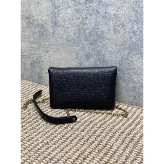 Replica Perfetta Borsa a tracolla classica Calypso Mini YSL Saint Laurent con catena Nero Imitazioni Fake