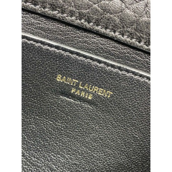 Replica Perfetta Borsa a tracolla classica Calypso Mini YSL Saint Laurent con catena Nero Imitazioni Fake