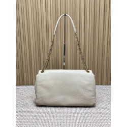 Replica Perfetta Borsa a tracolla grande YSL Saint Laurent Calypso beige Imitazioni Fake