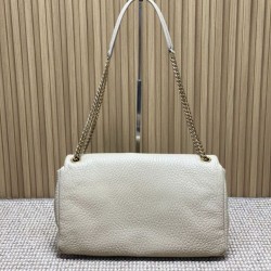 Replica Perfetta Borsa a tracolla grande YSL Saint Laurent Calypso beige Imitazioni Fake