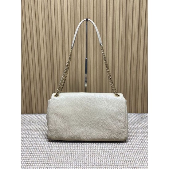 Replica Perfetta Borsa a tracolla grande YSL Saint Laurent Calypso beige Imitazioni Fake